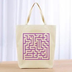 Maze Tote Bag - purple