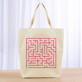 Maze Tote Bag - hot pink