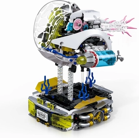 Mechanical Nautilus MOC Building Kit - 1190 PCs Steampunk Model with LED Lights, DIY Creative Project for Adults Teens Gift Idea
