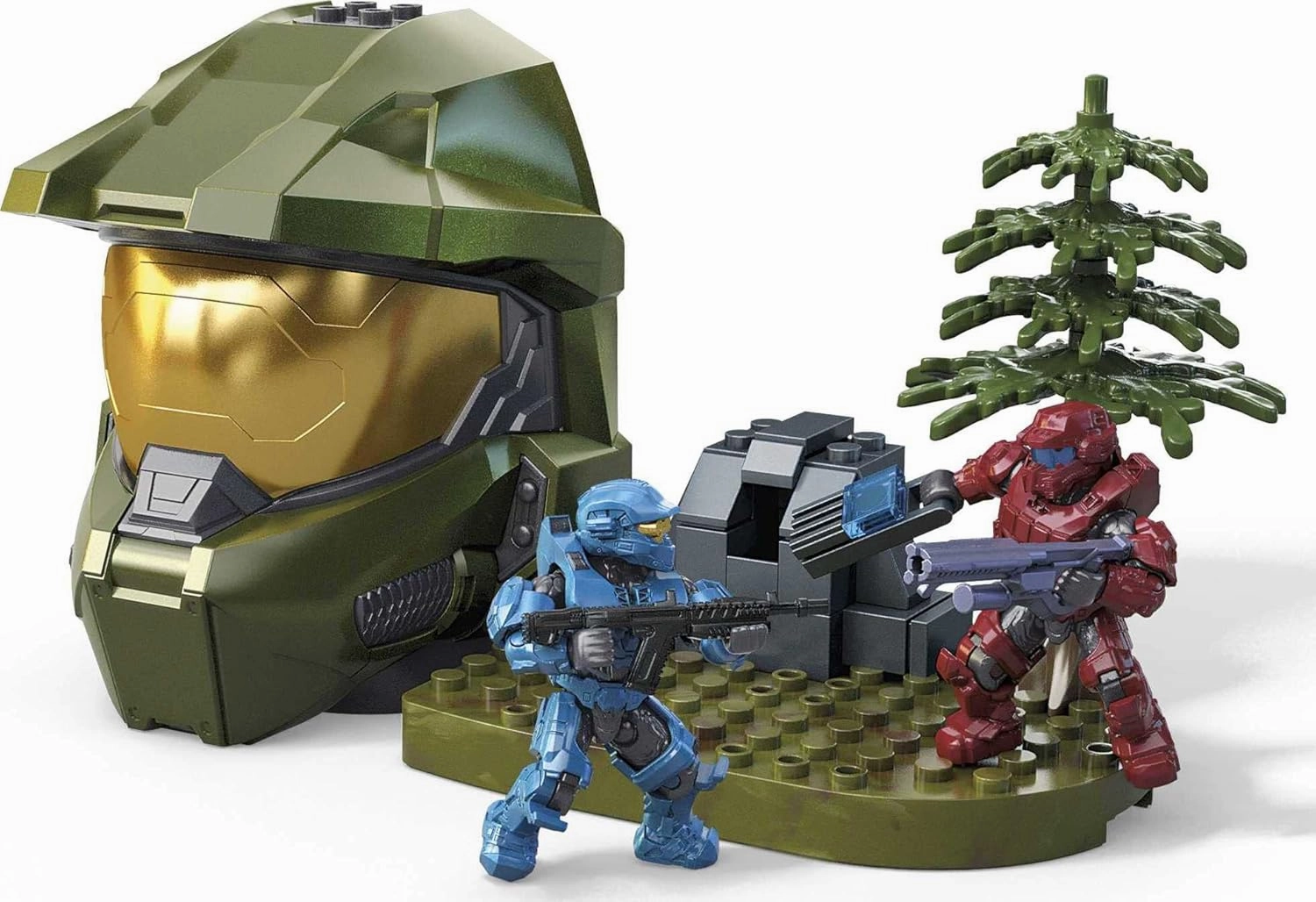 Mega Halo Stockpile Construction Set with Spartan Helmet, Building Toys for Boys, Ages 8 