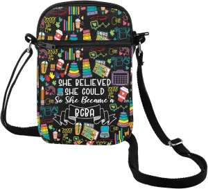 MEIKIUP Board Certified Behavior Analyst Tote Bag BCBA Graduation Gift BCBA Therapist Gift She Became a BCBA Handbag