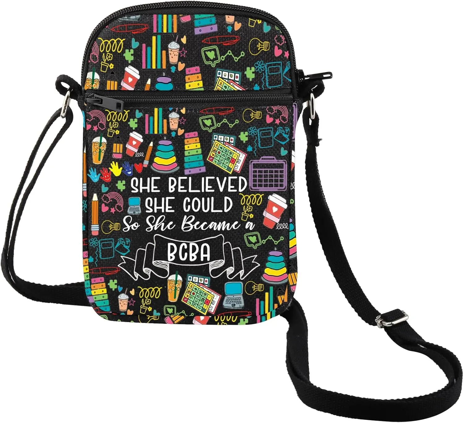 MEIKIUP Board Certified Behavior Analyst Tote Bag BCBA Graduation Gift BCBA Therapist Gift She Became a BCBA Handbag