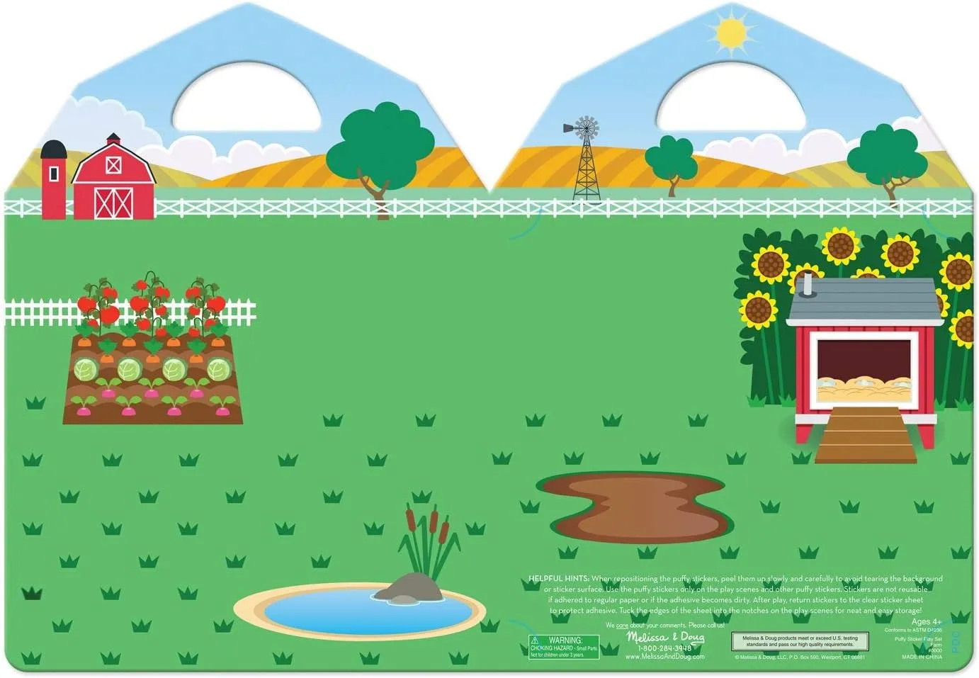 Melissa & Doug Puffy Sticker Activity Books Set - Farm, Safari, and Chipmunk - FSC Certified