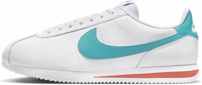 Men's Nike Cortez Shoes, White/Cosmic Clay/Metallic Silver, Size 7.5