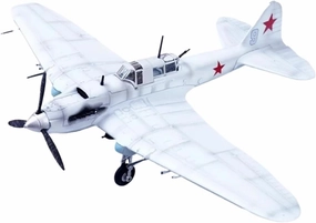 Metal Aircraft Model Diecast 1:72 Scale for Soviet IL-2A Fighter Snow Painting Aircraft Model Fans Souvenir Aviation Enthusiasts