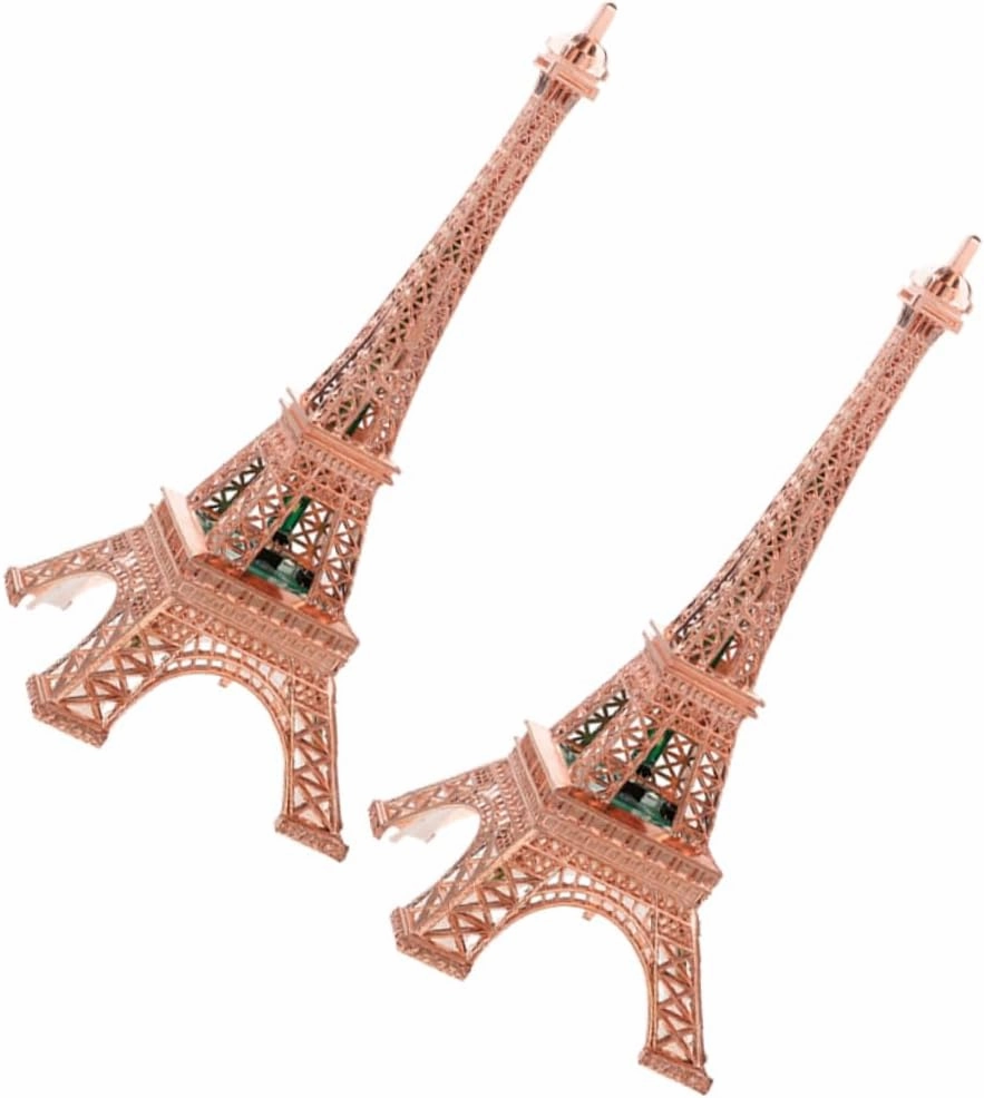 Metal Eiffel Tower Decor Led Decorative Light French Architecture Home
