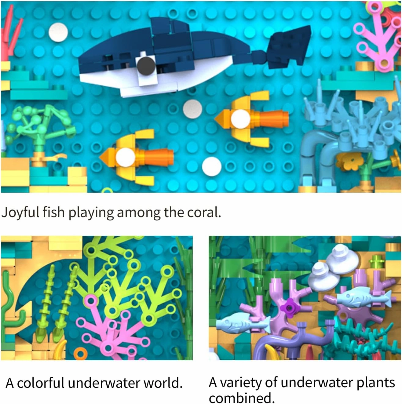 Micro Brick Ocean World Building Set, 3D Wall Art Home Office Decoration or Table Display, Creative Building Craft Set, Ideas Gift Building Toy for Adults,Teens Ages 8  Kids
