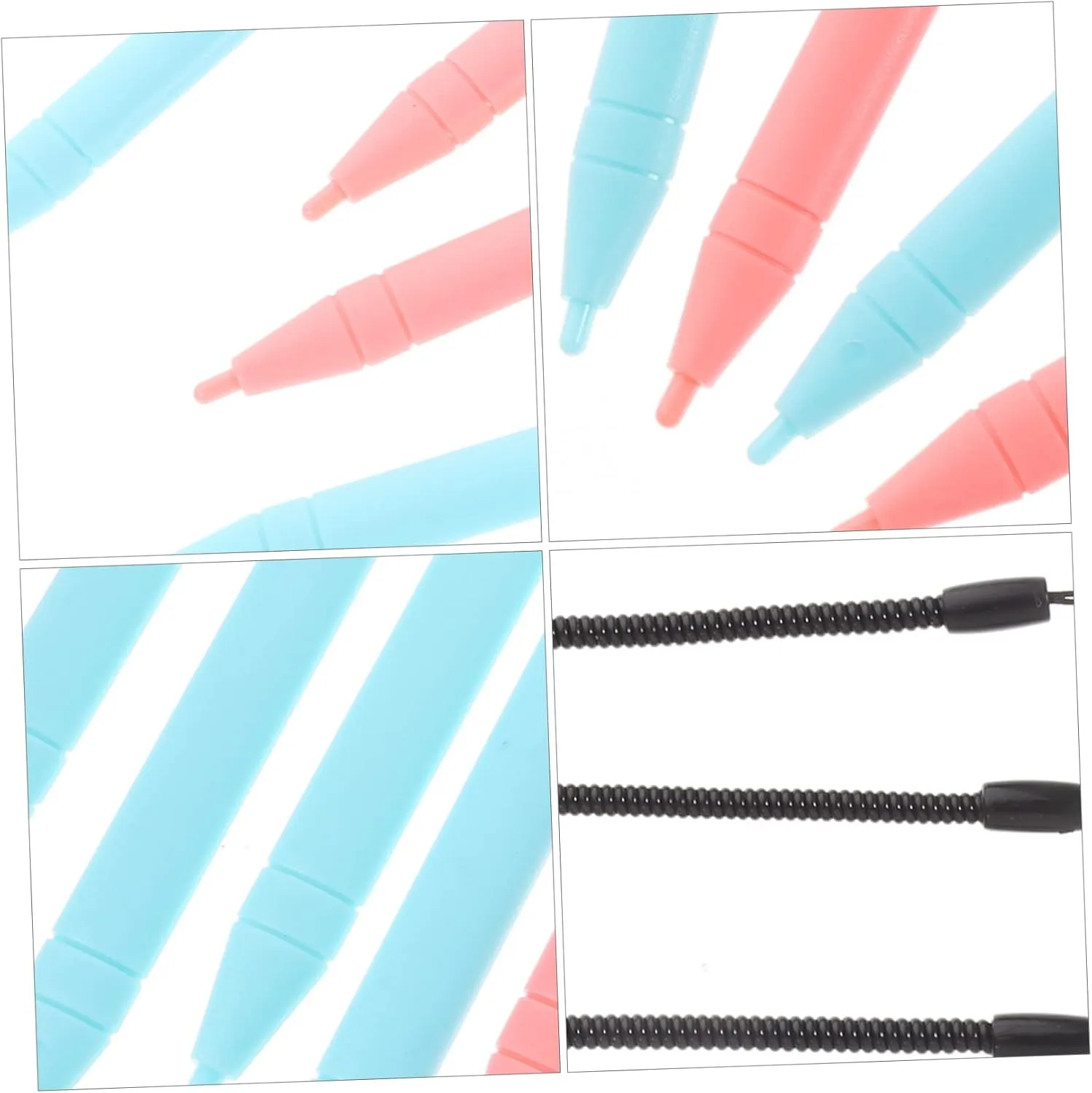 Mikikit Markers 2 Sets Drawing Writing Pen Painting LCD Replacement Board LED Tablet Rope of Lanyard Toys Pads Stylus Color for Pens with Toys