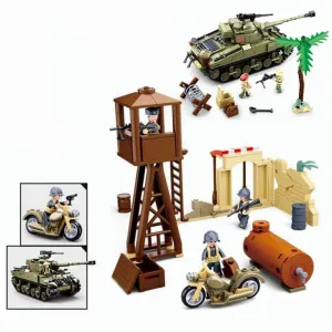 Military MOC WW2 Army Battle Of El Alamein Bricks Toy