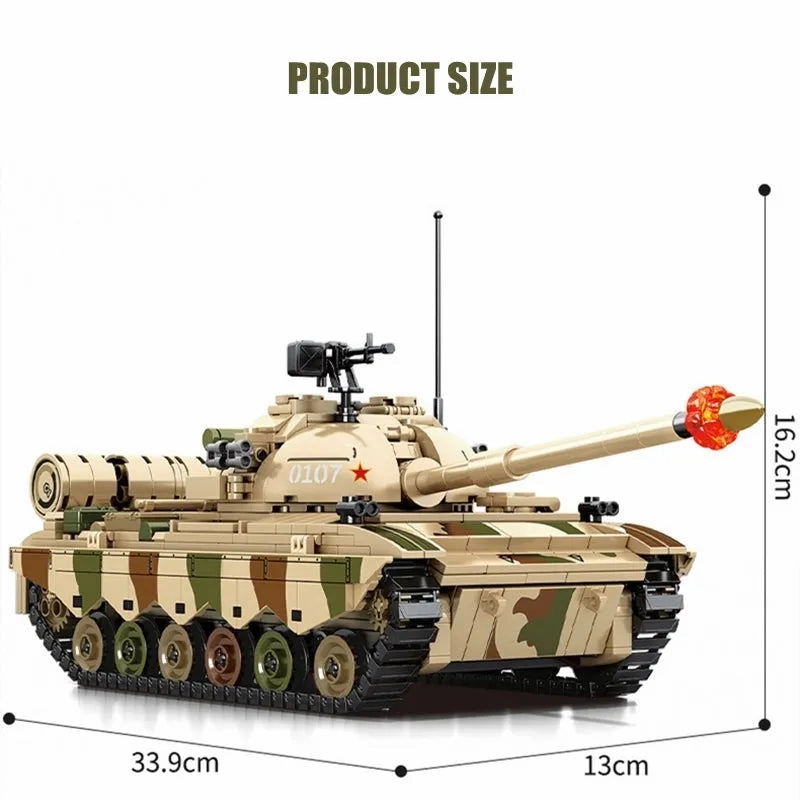 Military USA Army Type 88A Main Battle Tank Bricks Toy