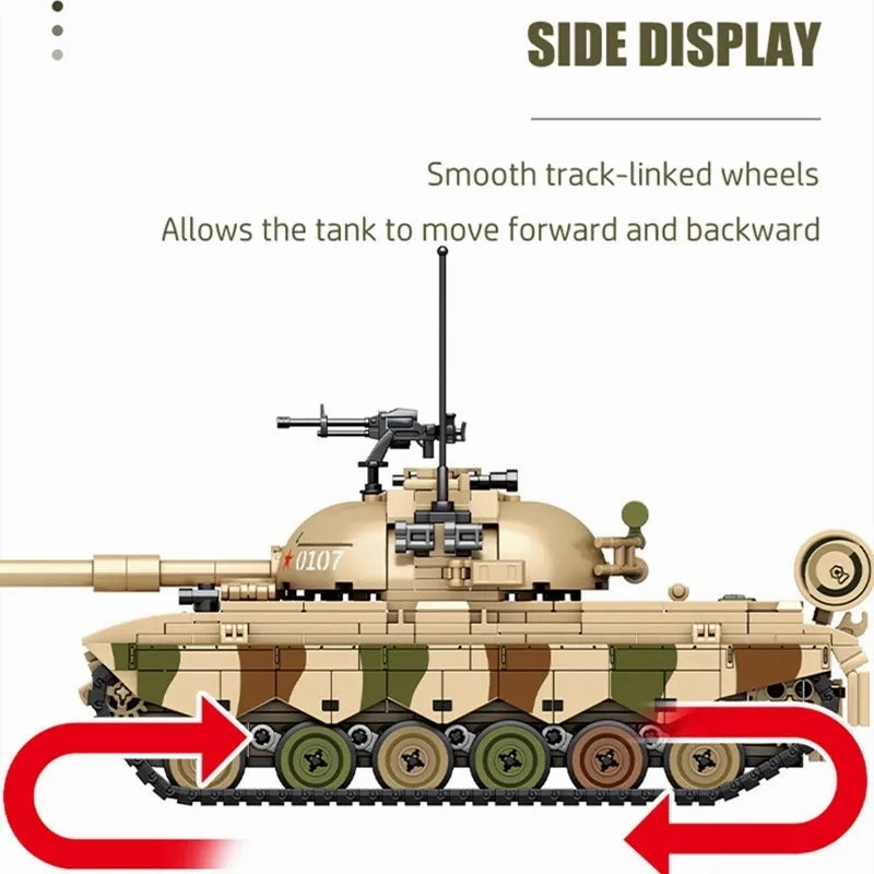 Military USA Army Type 88A Main Battle Tank Bricks Toy