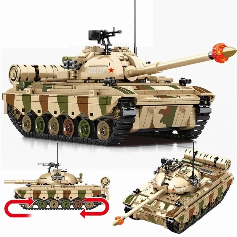 Military USA Army Type 88A Main Battle Tank Bricks Toy
