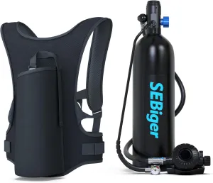 Mini Scuba Tank 1.9L Support Up to 30 Minutes Underwater Breathing Reusable Diving Tank Kit with DOT Certified Pony Bottle for Underwater Exploration/Entertainment S700plus