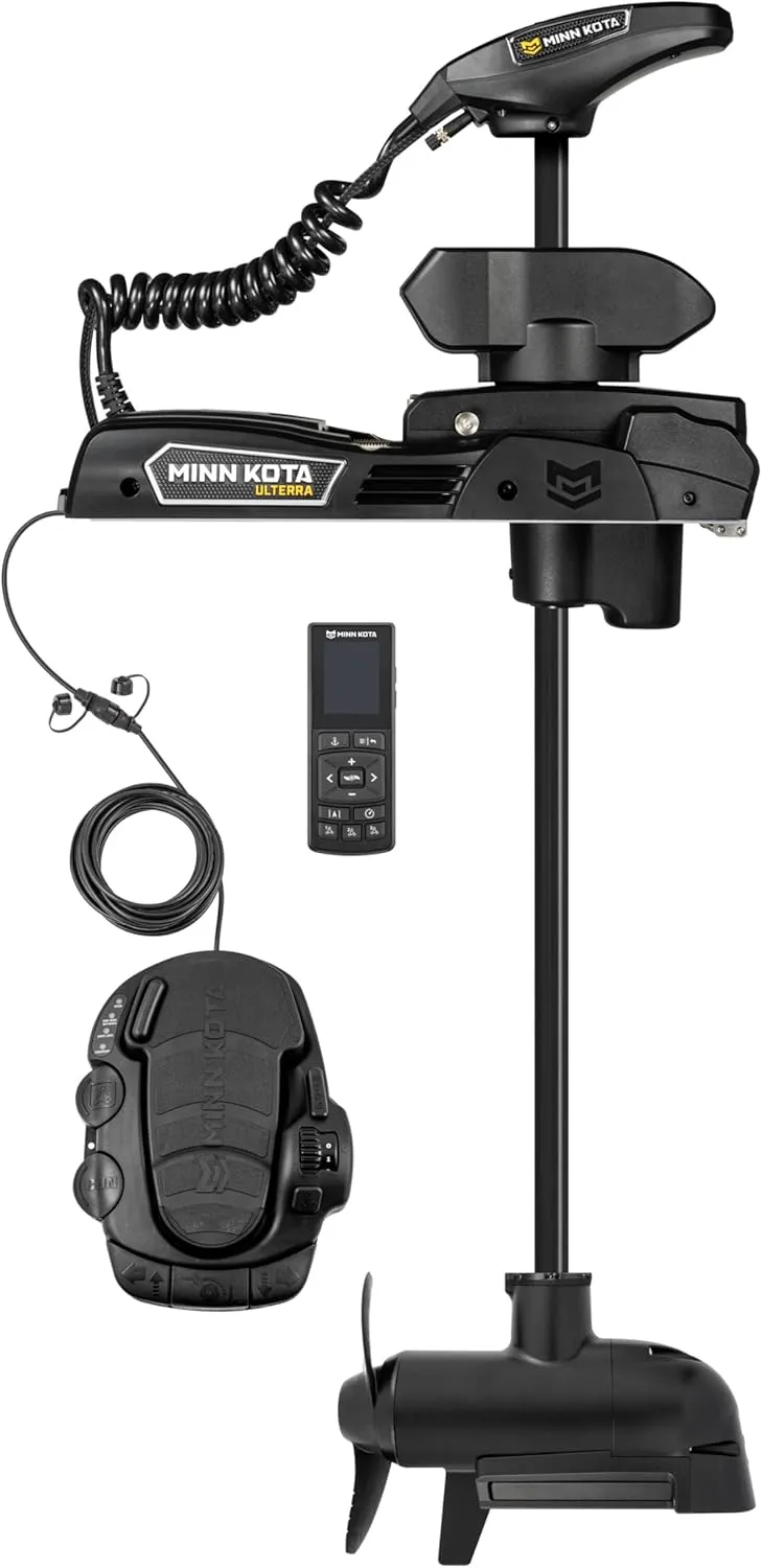 Minn Kota Ulterra Quest Brushless Bow-Mount Trolling Motor with Spot-Lock, MEGA Side Imaging, 90/115 Lb. Thrust, 45 in. Shaft, Freshwater