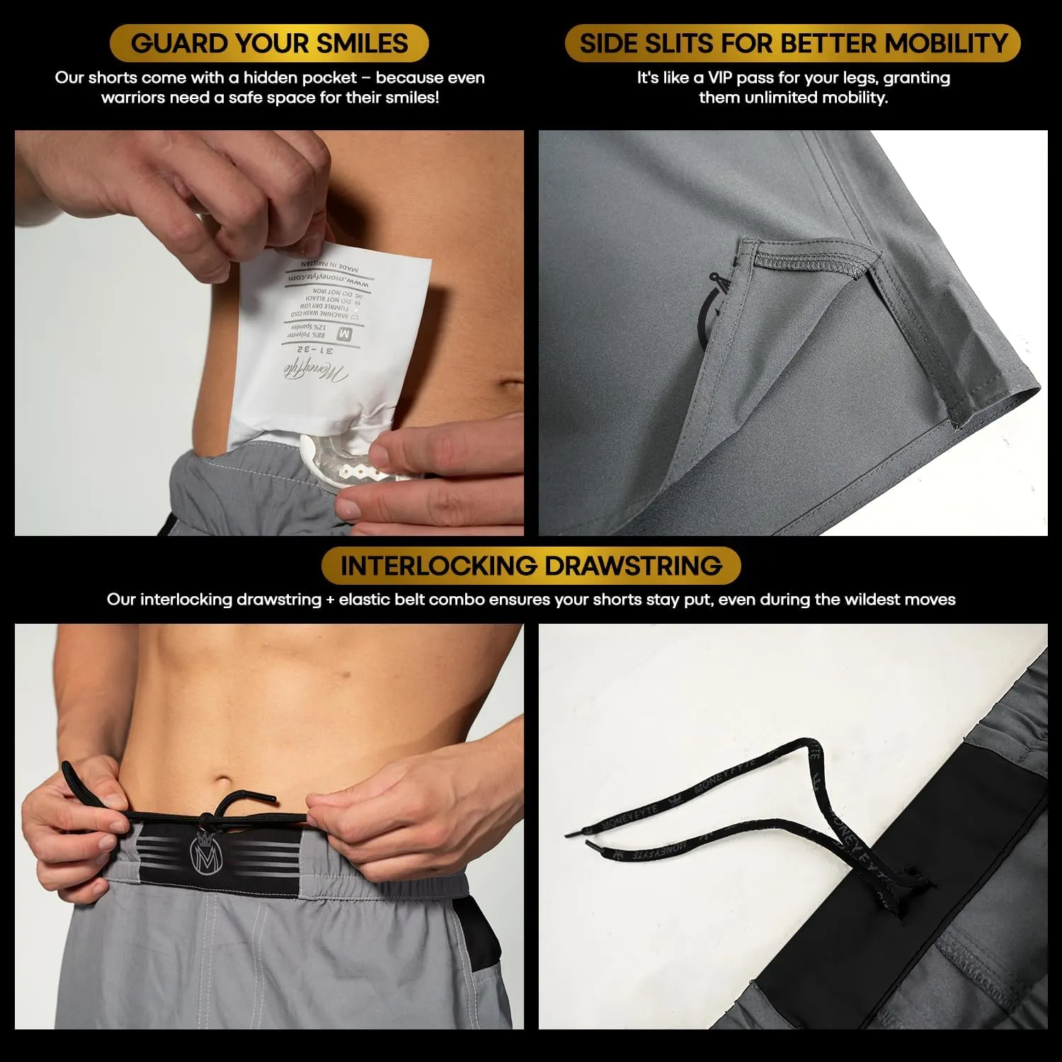 MMA Shorts & BJJ Shorts Men, UFC Grappling Fight Shorts for Boxing, Kickboxing, Muay Thai 7" Cross Training Workout