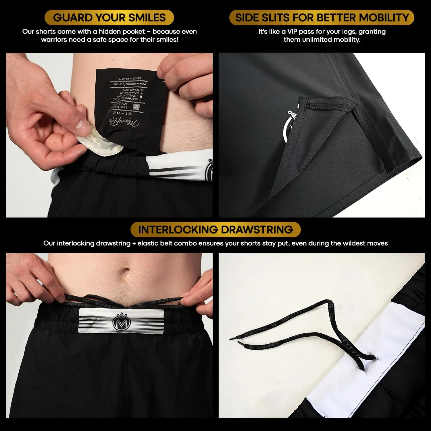 MMA Shorts & BJJ Shorts Men, UFC Grappling Fight Shorts for Boxing, Kickboxing, Muay Thai 7" Cross Training Workout