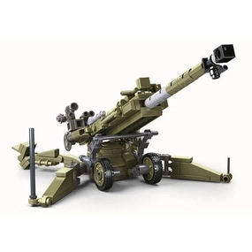 MOC Military WW2 M777 Light Artillery Gun Bricks Toy