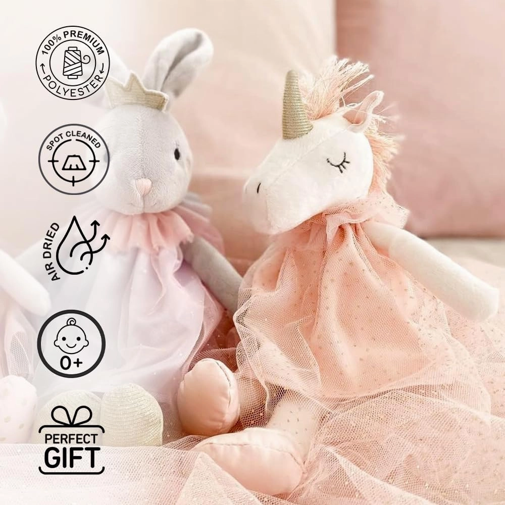 MON AMI Unicorn Stuffed Doll – 12” White, Soft & Cuddly Stuffed Plush Animal, Unicorn for Girls, Kids, Use as Toy or Room Decor