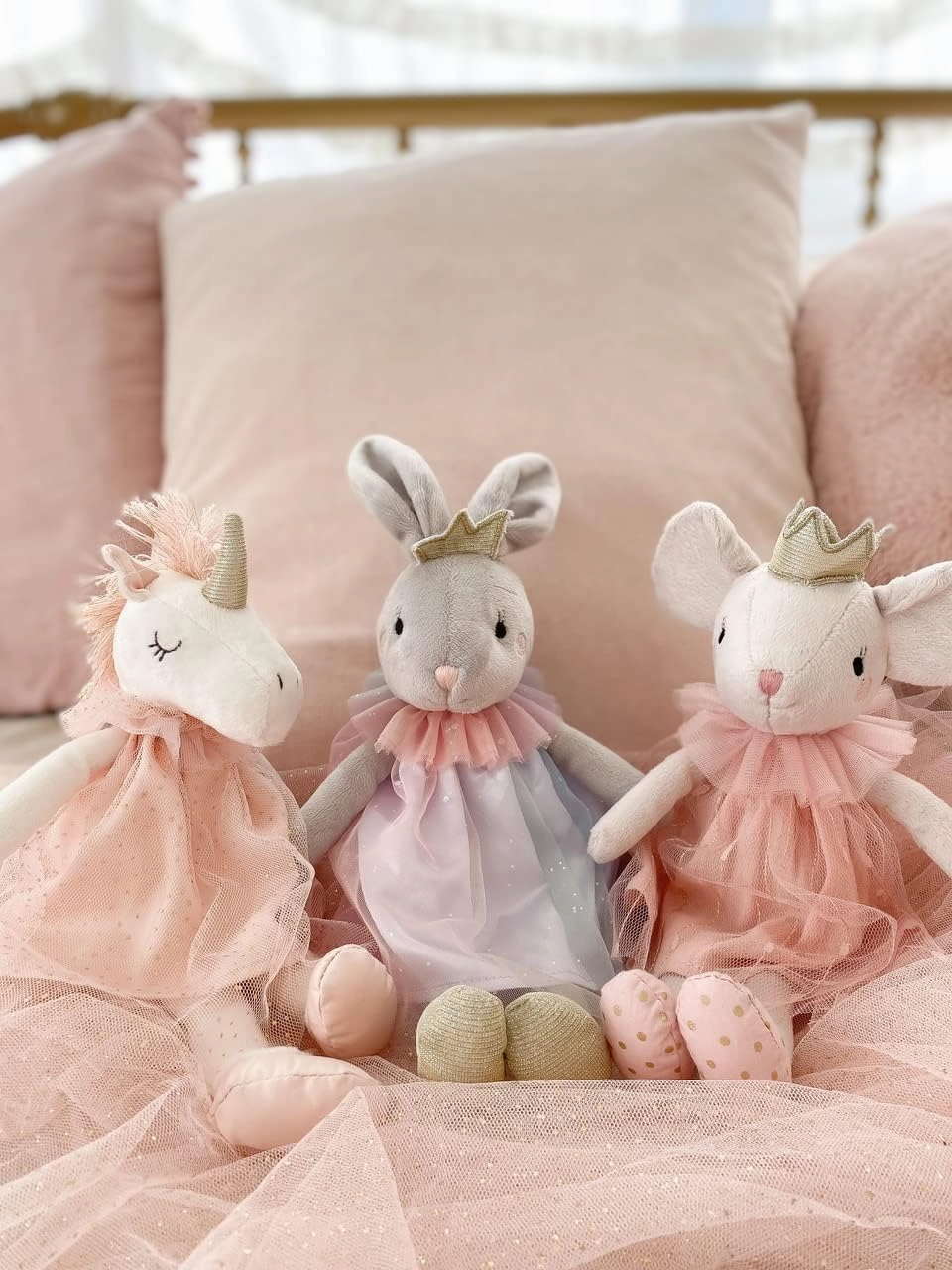 MON AMI Unicorn Stuffed Doll – 12” White, Soft & Cuddly Stuffed Plush Animal, Unicorn for Girls, Kids, Use as Toy or Room Decor