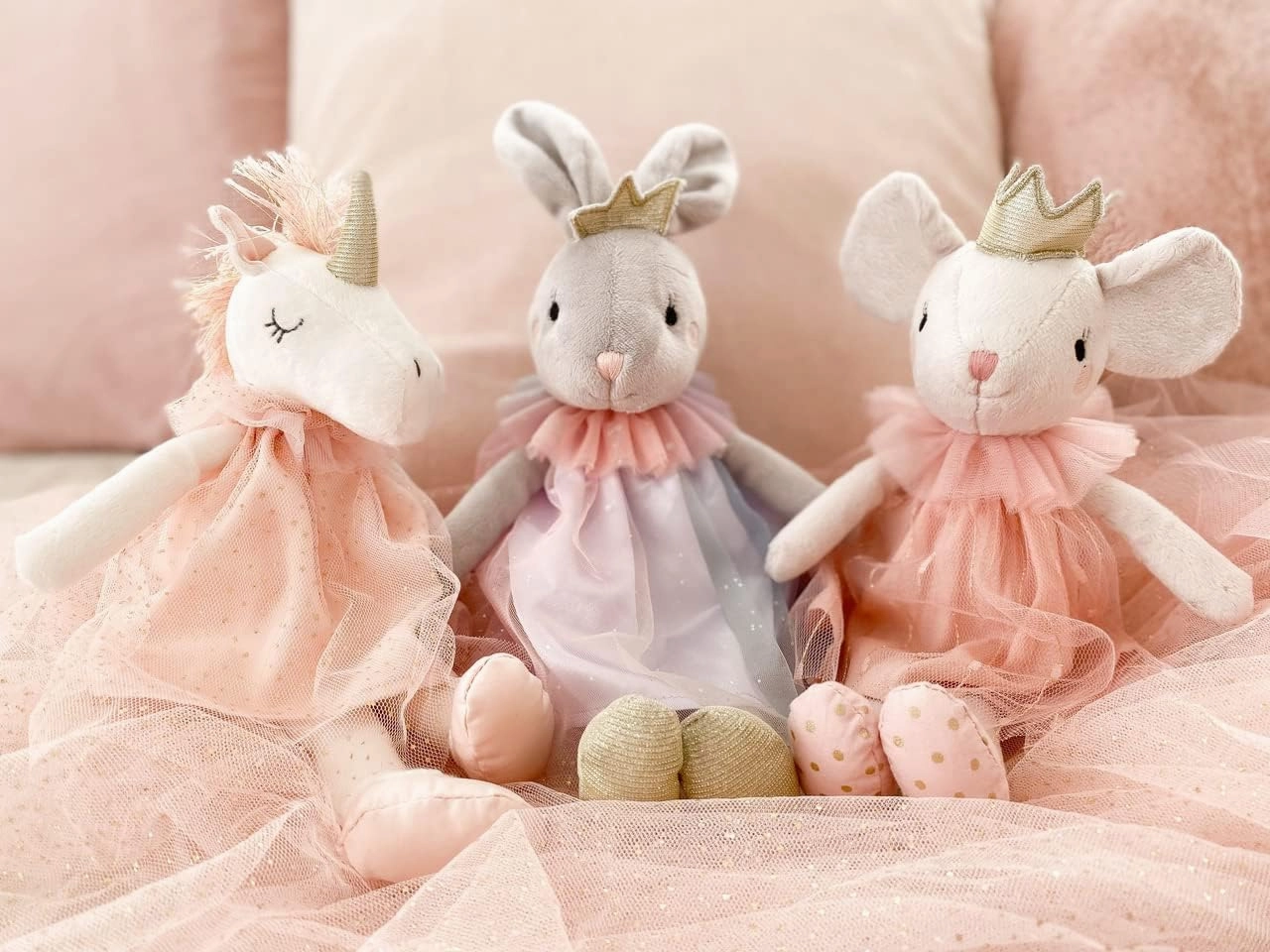 MON AMI Unicorn Stuffed Doll – 12” White, Soft & Cuddly Stuffed Plush Animal, Unicorn for Girls, Kids, Use as Toy or Room Decor