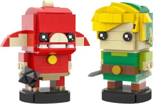 MOOXI-MOC BOTW Link and Bokoblin Brick Mini Headz Building Set,Creative Cute Action Figures Building Blocks Children Kits,Gifts for Kids(276pcs)
