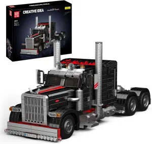 Mould King 10037 Technique US Truck The Black Monster Model, Creativity Technology Sports Car Kit, Exhibit for Collectors (1797 pcs)