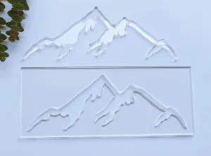 Mountain Range Router Template,Acrylic Router Template,Charcuterie Board Template for Woodworking&Craft (12''X5'')