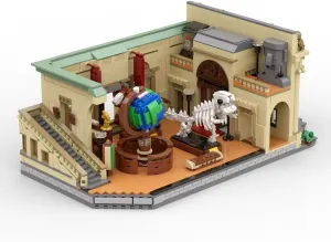 Museum with Dinosaur Fossil and Globe Building Toys Set 2593 Pieces MOC Build for Age 18 