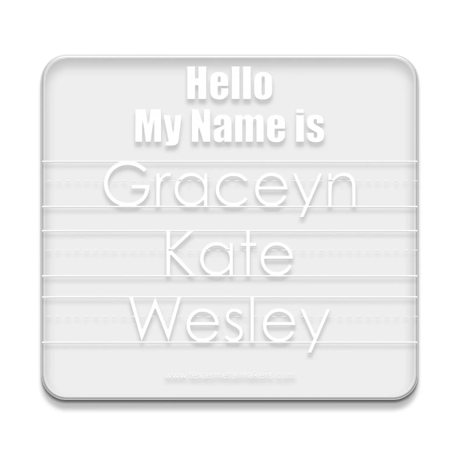 Name Tracing Board | Acrylic Dry Erase Learning Board | Reusable Personalized Washable Board | Preschool Learning | Education Supplies