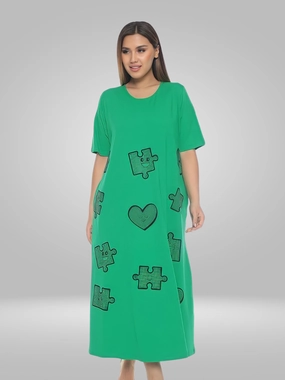 Natural Munna Puzzle Plus Size Dress