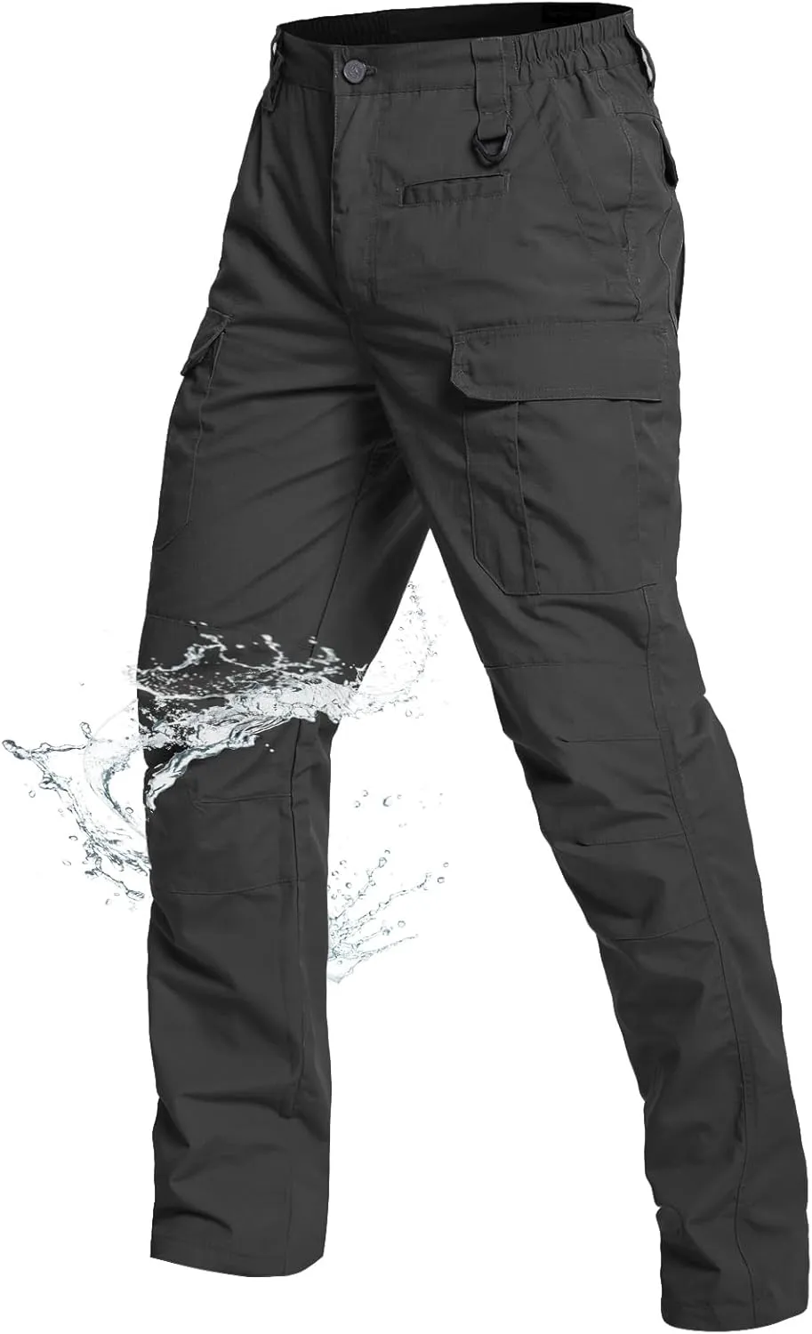 NAVEKULL Men's Outdoor Tactical Pants Lightweight Ripstop Military Hiking Work Cargo Pants with 9 Pockets
