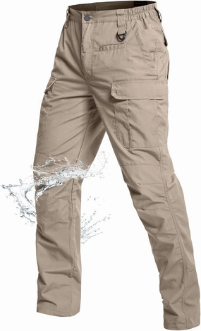 NAVEKULL Men's Outdoor Tactical Pants Lightweight Ripstop Military Hiking Work Cargo Pants with 9 Pockets