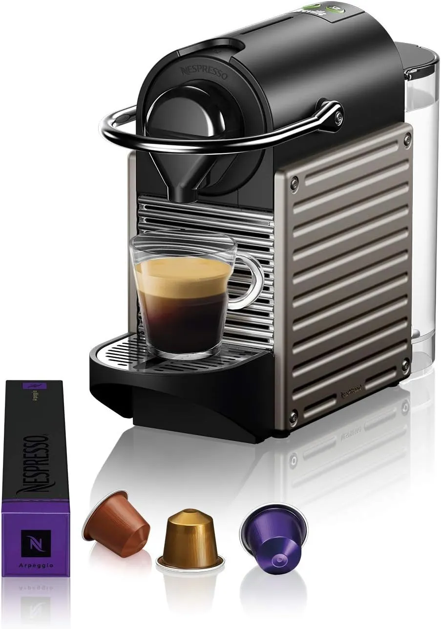 Nespresso BEC430TTN Pixie Espresso Machine, 24 ounces by Breville, Titan