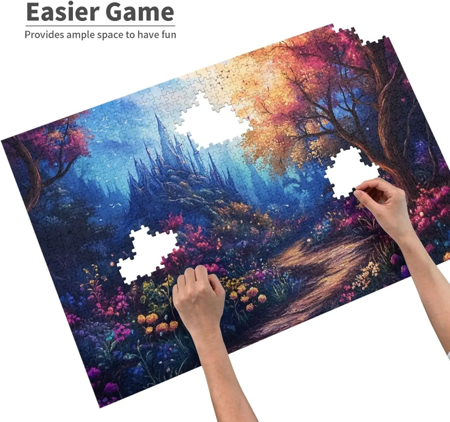 Nighttime Jungle Trail，1000 Pcs Adult Wooden Jigsaw Puzzles,Let Your Imagination Run Wild，Entertainment Games That Exercise Hands-On Skills，Forget The Troubles of Life，Enjoy The Process