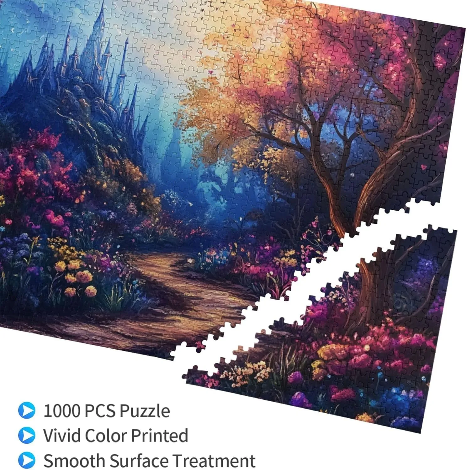 Nighttime Jungle Trail，1000 Pcs Adult Wooden Jigsaw Puzzles,Let Your Imagination Run Wild，Entertainment Games That Exercise Hands-On Skills，Forget The Troubles of Life，Enjoy The Process