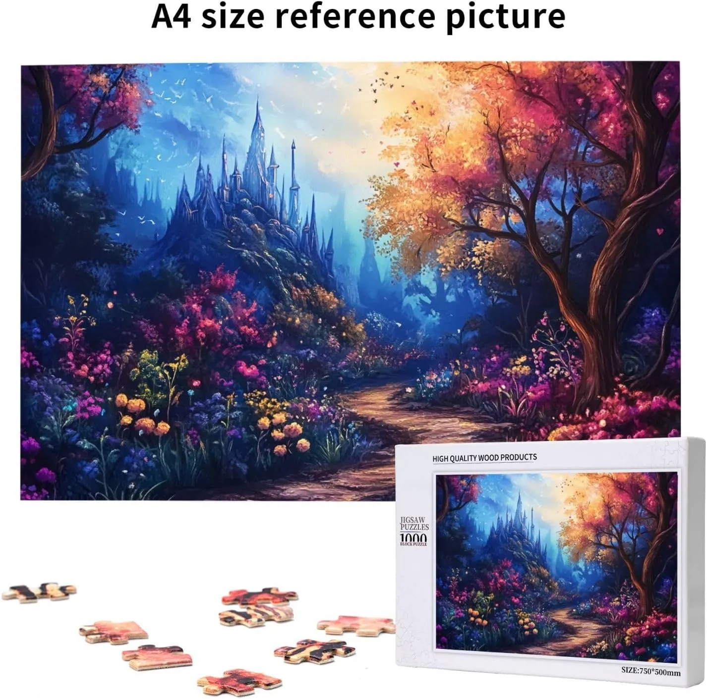 Nighttime Jungle Trail，1000 Pcs Adult Wooden Jigsaw Puzzles,Let Your Imagination Run Wild，Entertainment Games That Exercise Hands-On Skills，Forget The Troubles of Life，Enjoy The Process