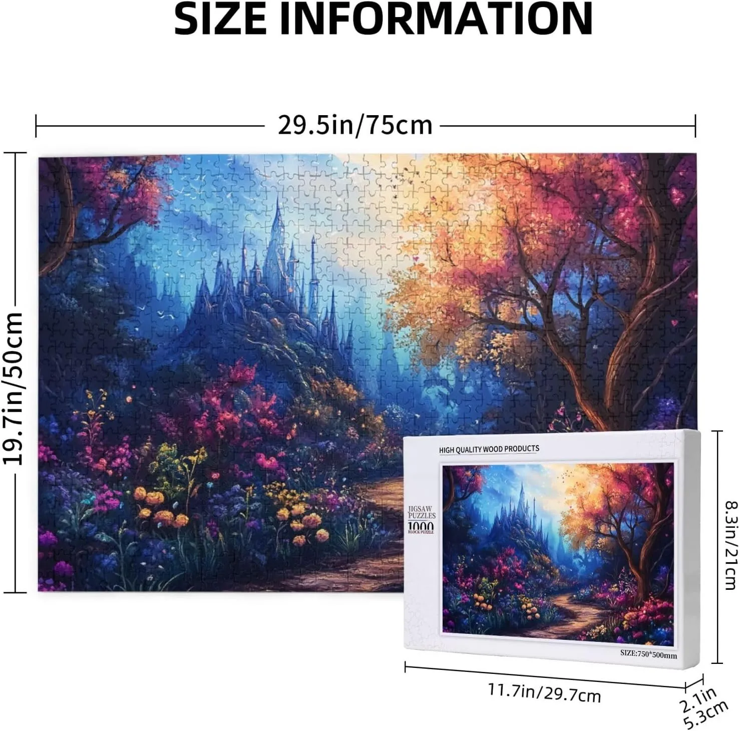 Nighttime Jungle Trail，1000 Pcs Adult Wooden Jigsaw Puzzles,Let Your Imagination Run Wild，Entertainment Games That Exercise Hands-On Skills，Forget The Troubles of Life，Enjoy The Process