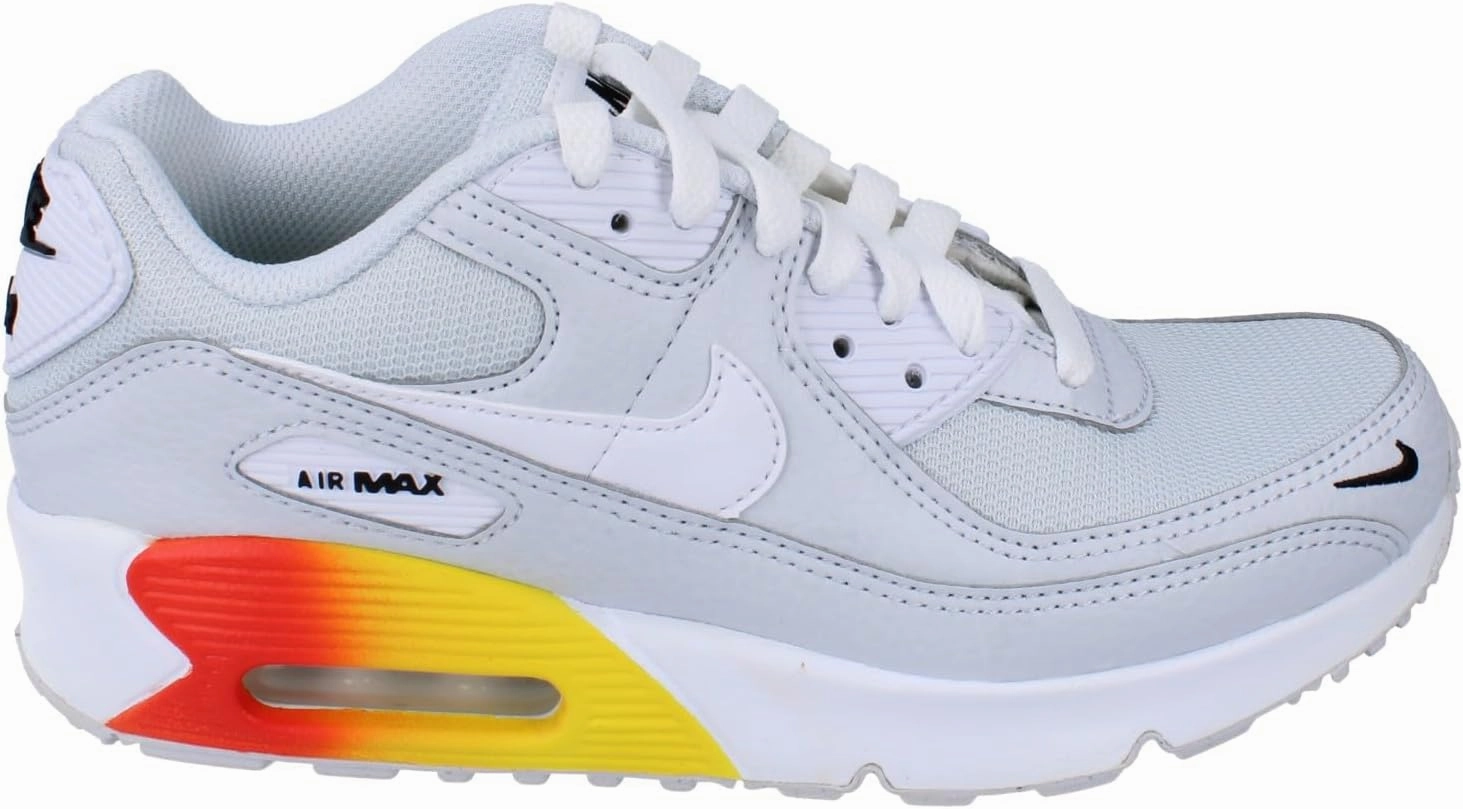 Nike Air Max 90 Big Kids' Shoes (HF5181-001, Pure Platinum/Cosmic Clay/Lightning/White)