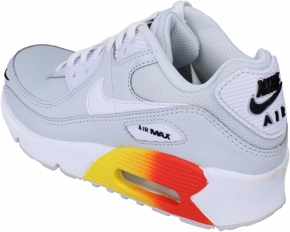 Nike Air Max 90 Big Kids' Shoes (HF5181-001, Pure Platinum/Cosmic Clay/Lightning/White)