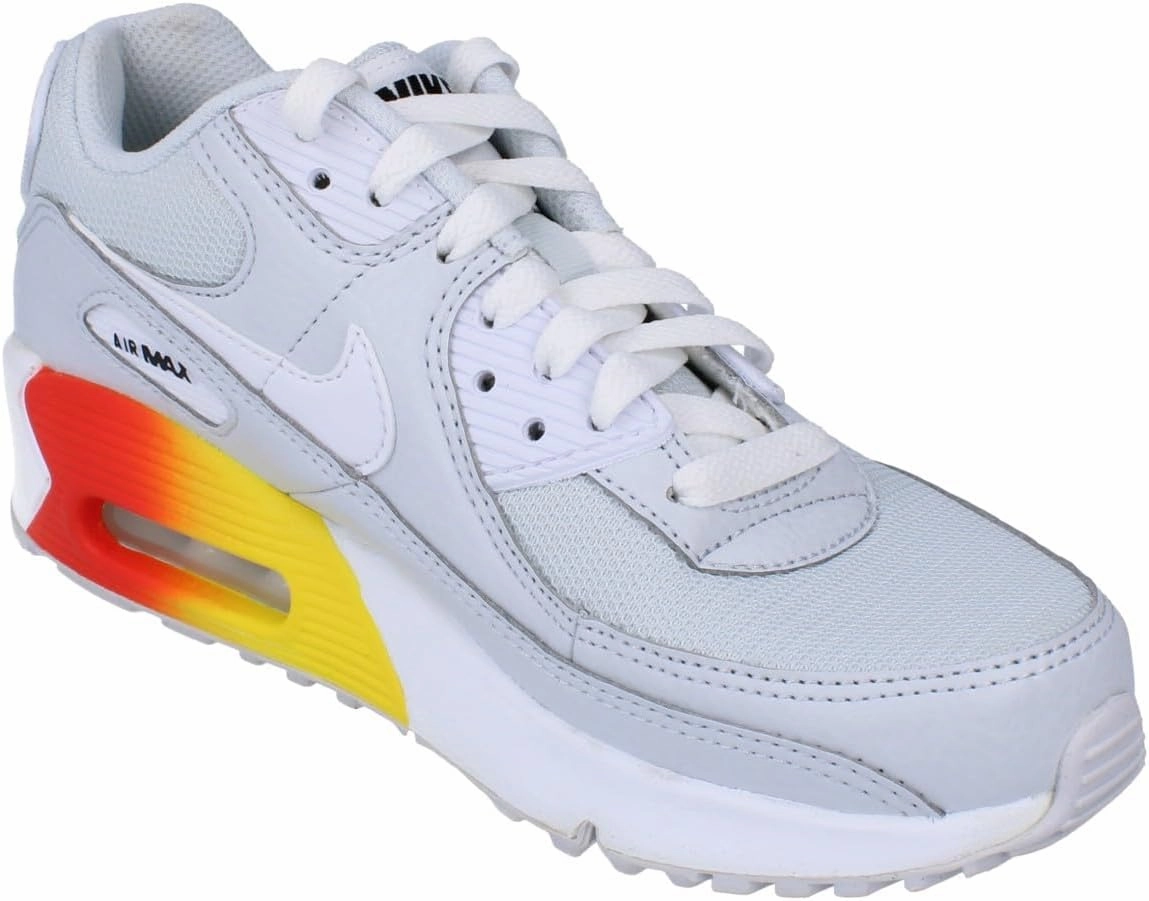 Nike Air Max 90 Big Kids' Shoes (HF5181-001, Pure Platinum/Cosmic Clay/Lightning/White)