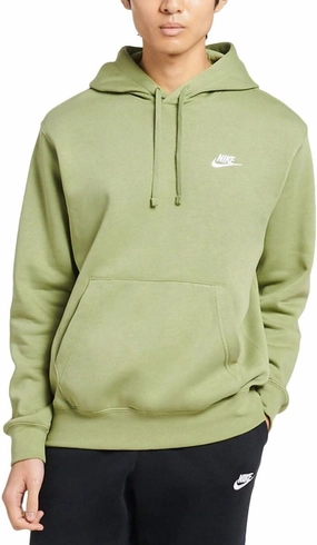 Nike Mens CLUB HOODIE Pull Over BB Pullover Hoodie Adult BV2654-386 (OIL GRE), Size 3XLT