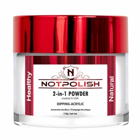 Notpolish Dip Powder for Nails - Artistic Perfect Dip in Clear - Vibrant Color & Long Wear - For Dipping or Dabbing, No UV Needed - Clean Finish Powder Dip - Manicure Supplies - 2 oz