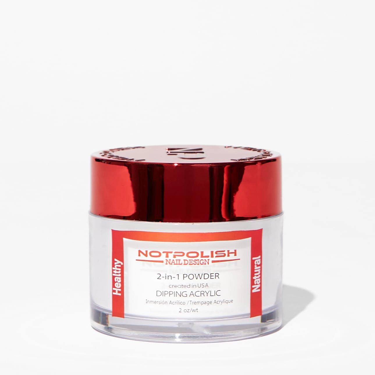 Notpolish Dip Powder for Nails - Artistic Perfect Dip in Clear - Vibrant Color & Long Wear - For Dipping or Dabbing, No UV Needed - Clean Finish Powder Dip - Manicure Supplies - 2 oz