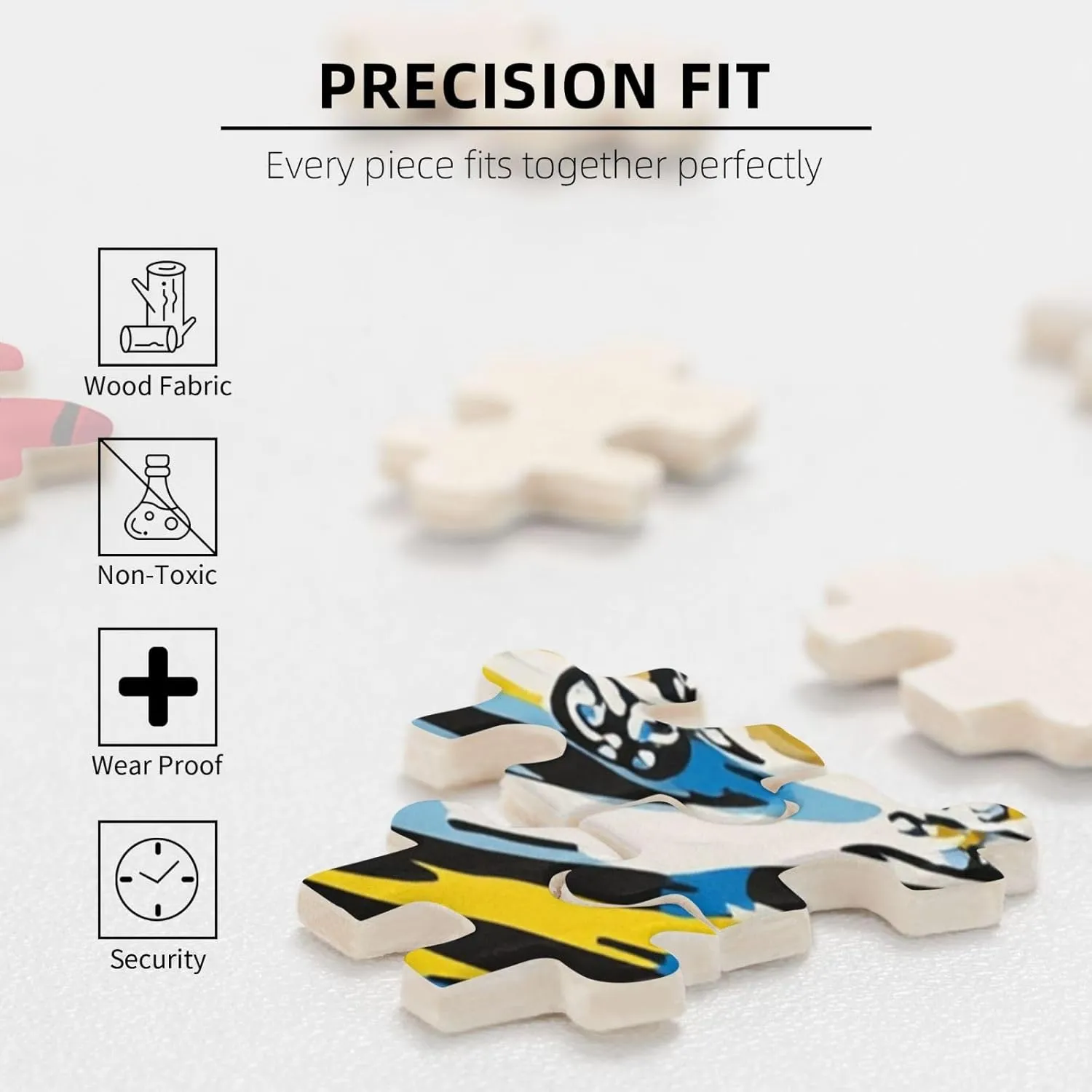 Number Block Dancing On The Water，1000 Pcs Wooden Puzzle for Adults,Let Your Imagination Run Wild，Exploratory Hobbies and Challenges，Forget The Troubles of Life，Enjoy The Process