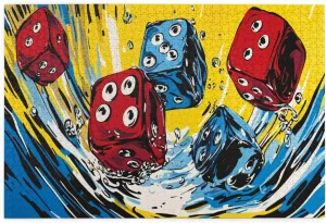 Number Block Dancing On The Water，1000 Pcs Wooden Puzzle for Adults,Let Your Imagination Run Wild，Exploratory Hobbies and Challenges，Forget The Troubles of Life，Enjoy The Process