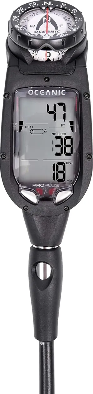 OCEANIC Pro Plus 4.0 Dive Computer | Large Display, Easy to Read | Includes Compass | Connect to DiverLog  App on Your Smartphone | Optional Quick Disconnect Attachment | Quick Disconnect, NH