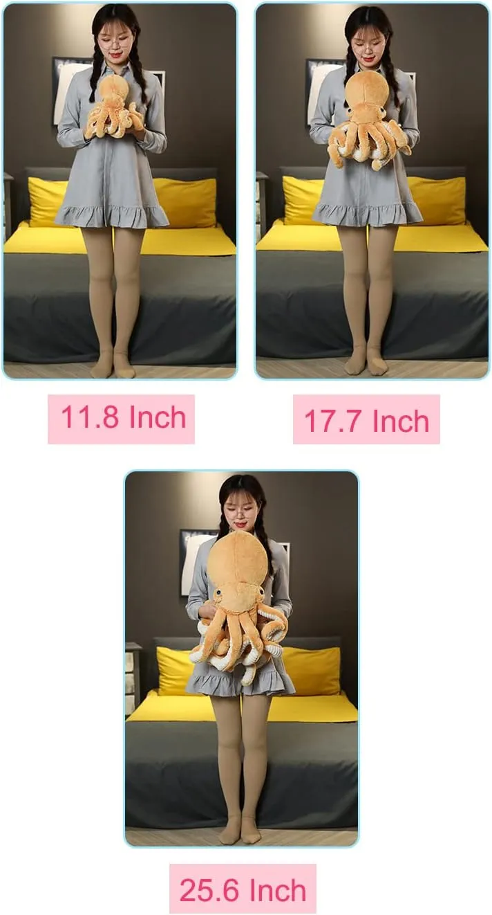 Octopus Stuffed Animals Octopus Plush Doll Toys Octopus Stuffed Toys Gift for Kids and Lovers(25.6-inch Pink)
