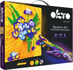 OKTO Sensory Art 3D Clay Painting Kit, Irises, Vincent Van Gogh