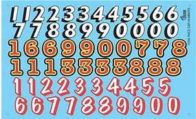 Old-School Race Car Numbers