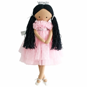 Penelope Doll- Pink Swiss Dot